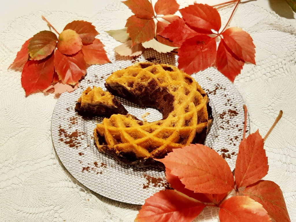 Ciambella umida con zucca e cioccolato della Monica