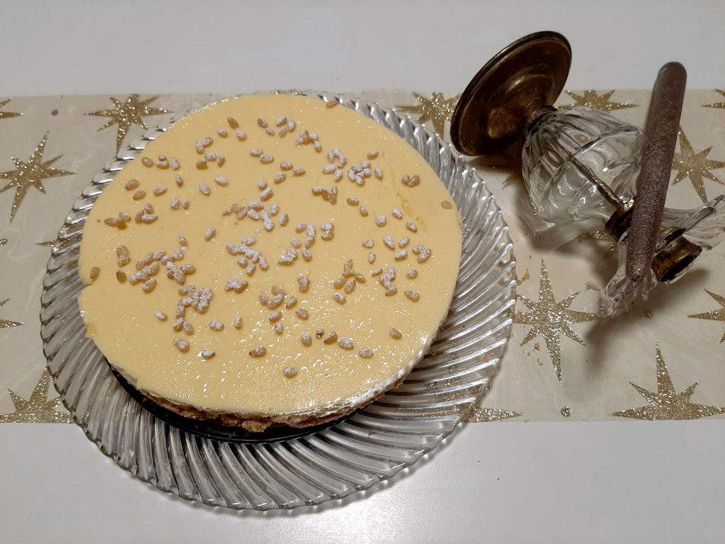 Cheesecake della nonna con cialde di Montecatini