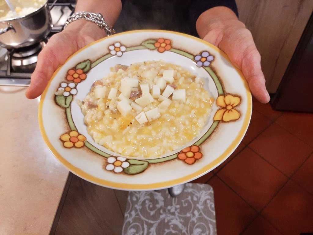 Risotto con zucca e pancetta della Monica