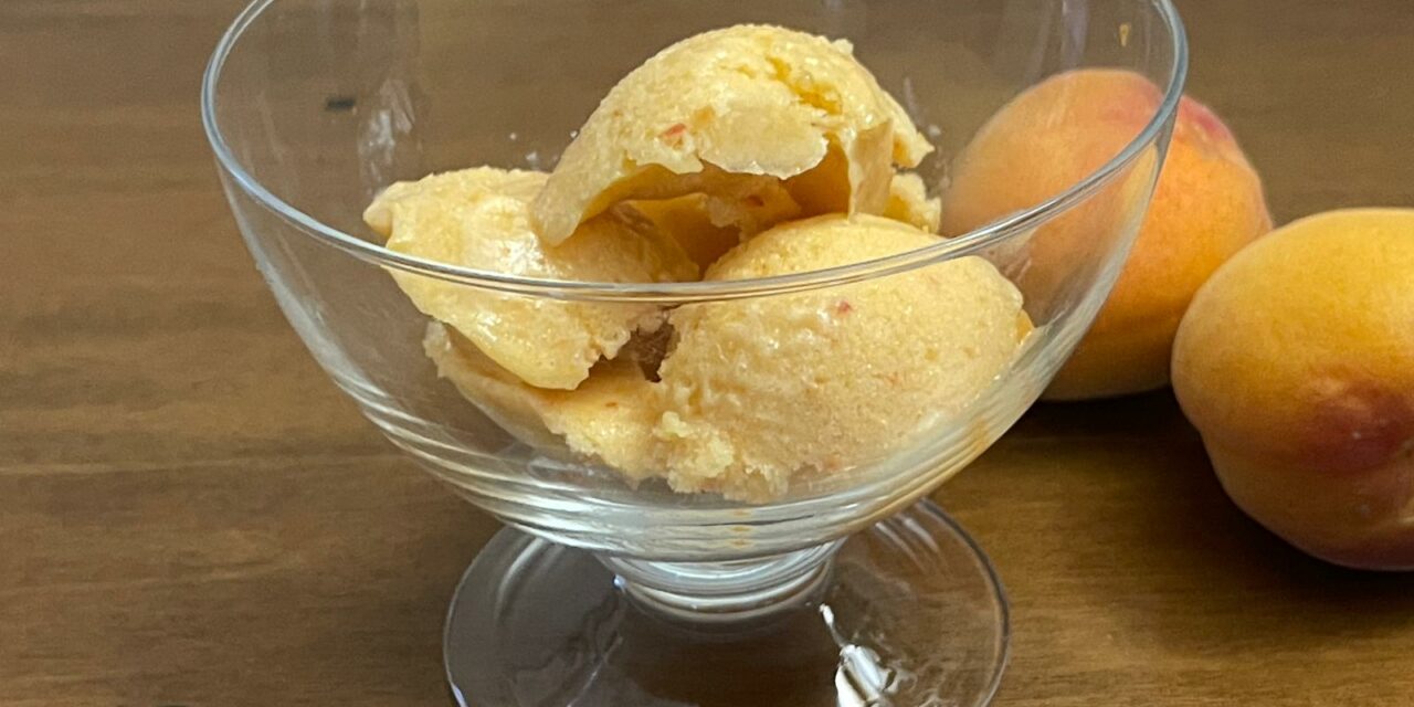 GELATO DI ALBICOCCHE FRESCHE E LATTE DI SOIA